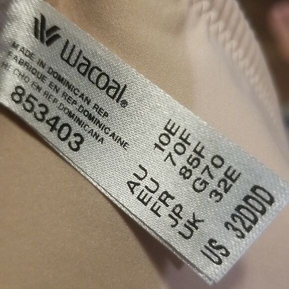 Wacoal Womens Back Appeal Front Close T-Shirt Bra Cream 853403 Size 32DDD - Picture 16 of 16